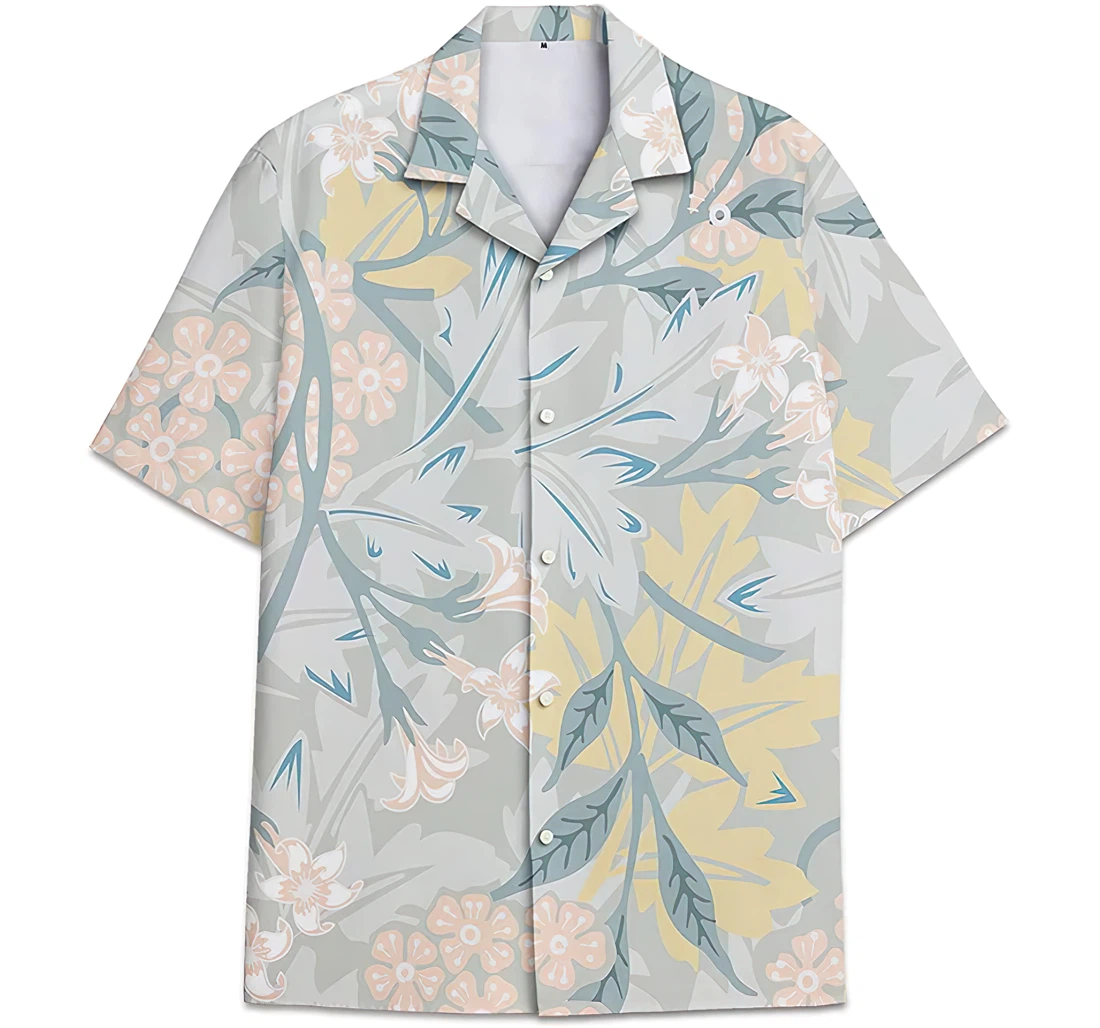 Personalized Leaves Pattern Shirts Hawaiian Shirt, Button Up Aloha Shirt For Men, Women