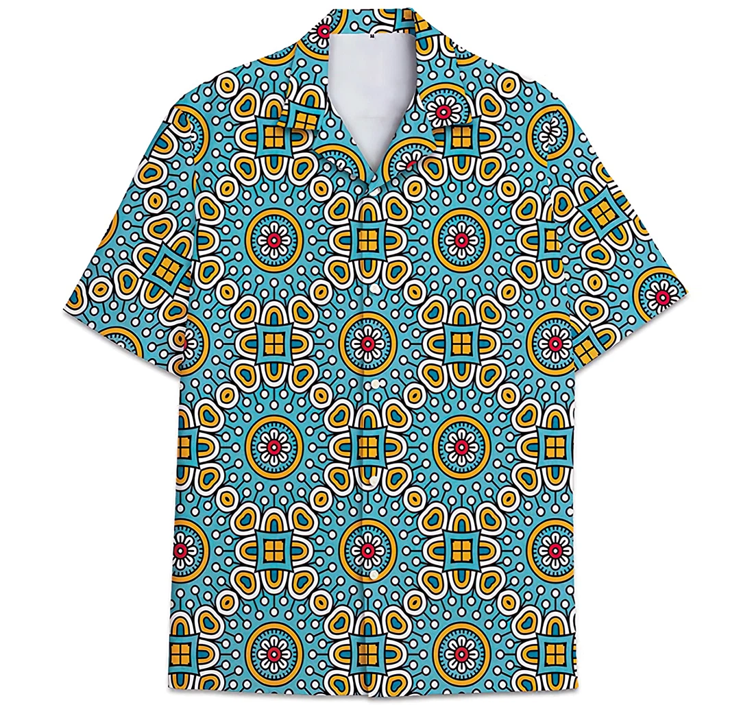 Personalized Pattern Classic Pattern Hawaiian Shirt, Button Up Aloha Shirt For Men, Women