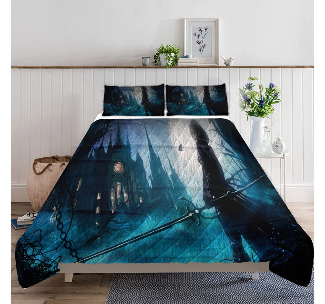 Bedding Set - Beautiful Vampire Hunter Leather Suit Lightweight Quilts A Quilts Case Included 1 Ultra Soft Duvet Cover or Quilt and 2 Lightweight Breathe Pillowcases