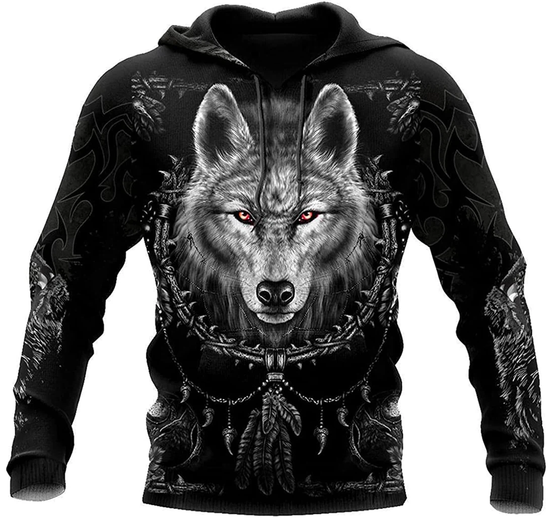 Wolf - 3D Printed Pullover Hoodie