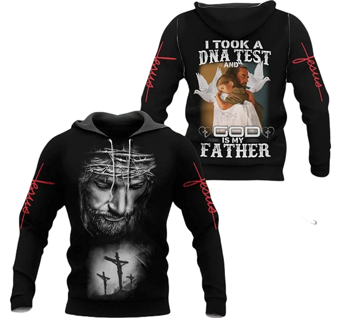 Jesus Took A Dna Test God Is My Father - 3D Printed Pullover Hoodie