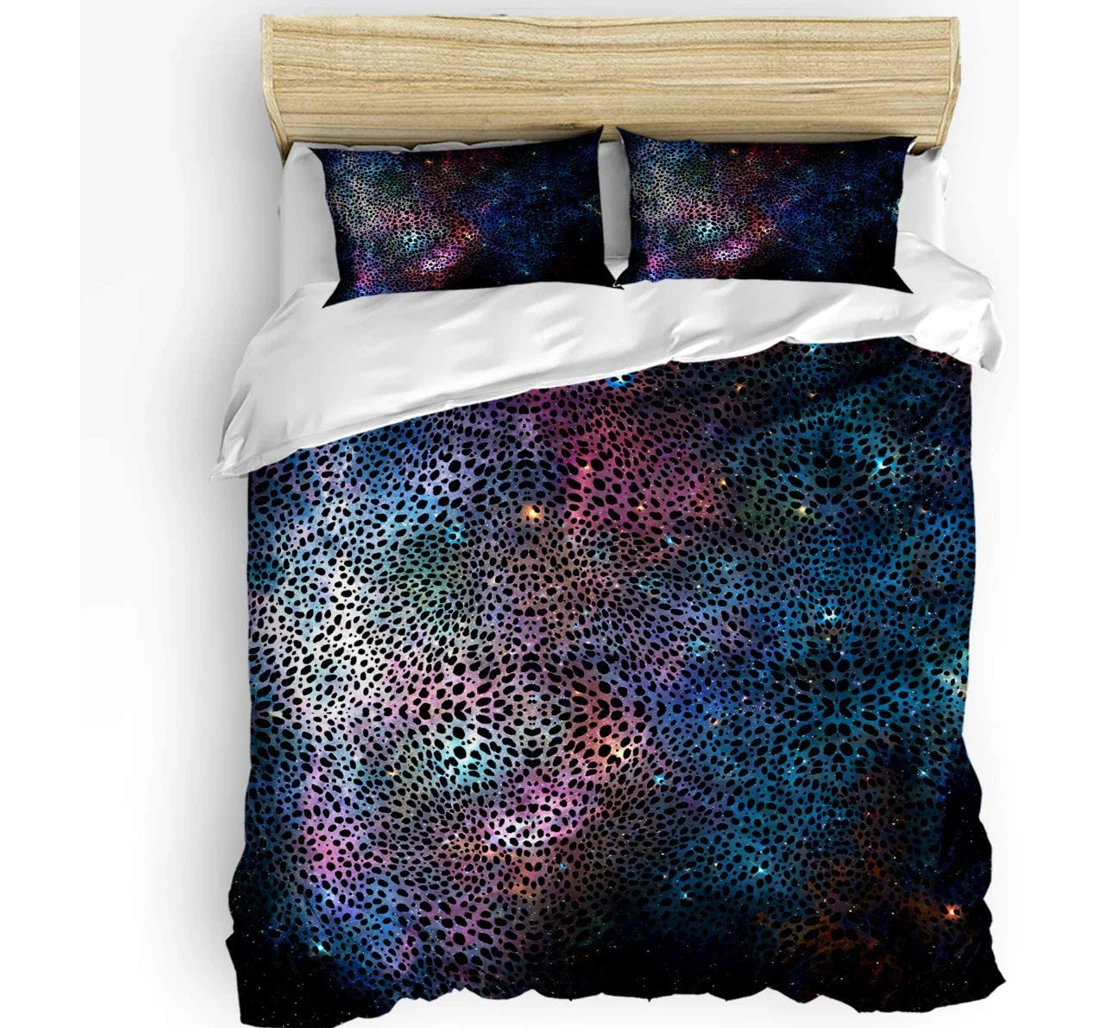 Personalized Bedding Set - Dazzling Galaxy Space Fantasy Milky Way Starry Sky Included 1 Ultra Soft Duvet Cover or Quilt and 2 Lightweight Breathe Pillowcases