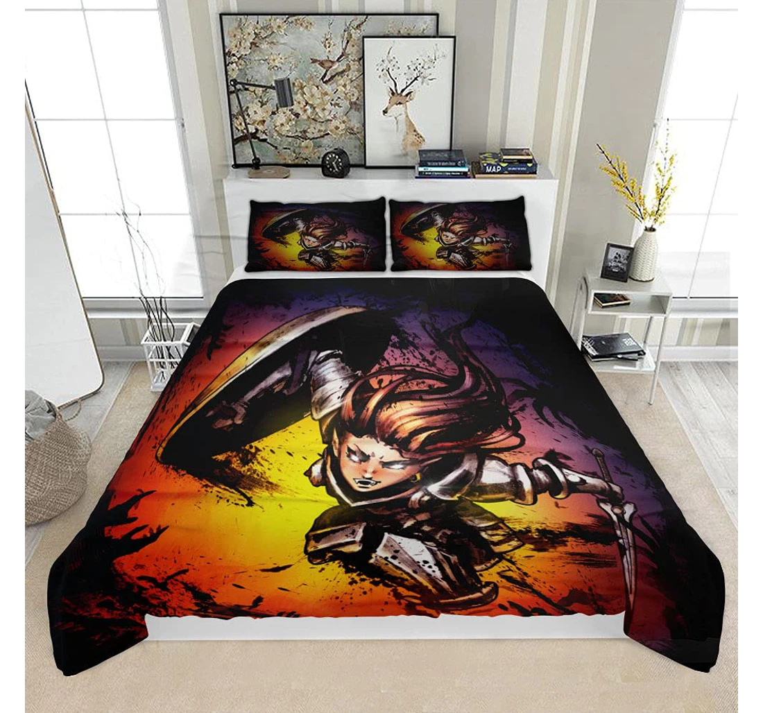 Personalized Bedding Set - Gambling Furious Beautiful Vampire Knight Shield Solf Included 1 Ultra Soft Duvet Cover or Quilt and 2 Lightweight Breathe Pillowcases