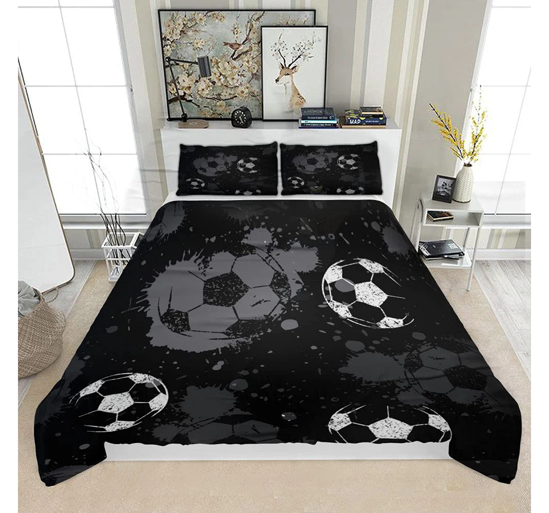 Personalized Bedding Set - Football Textile1 Solf Included 1 Ultra Soft Duvet Cover or Quilt and 2 Lightweight Breathe Pillowcases