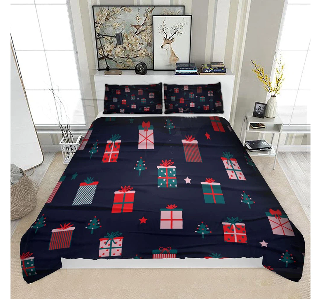 Bedding Set - Box Great Wrapping Solf Included 1 Ultra Soft Duvet Cover or Quilt and 2 Lightweight Breathe Pillowcases