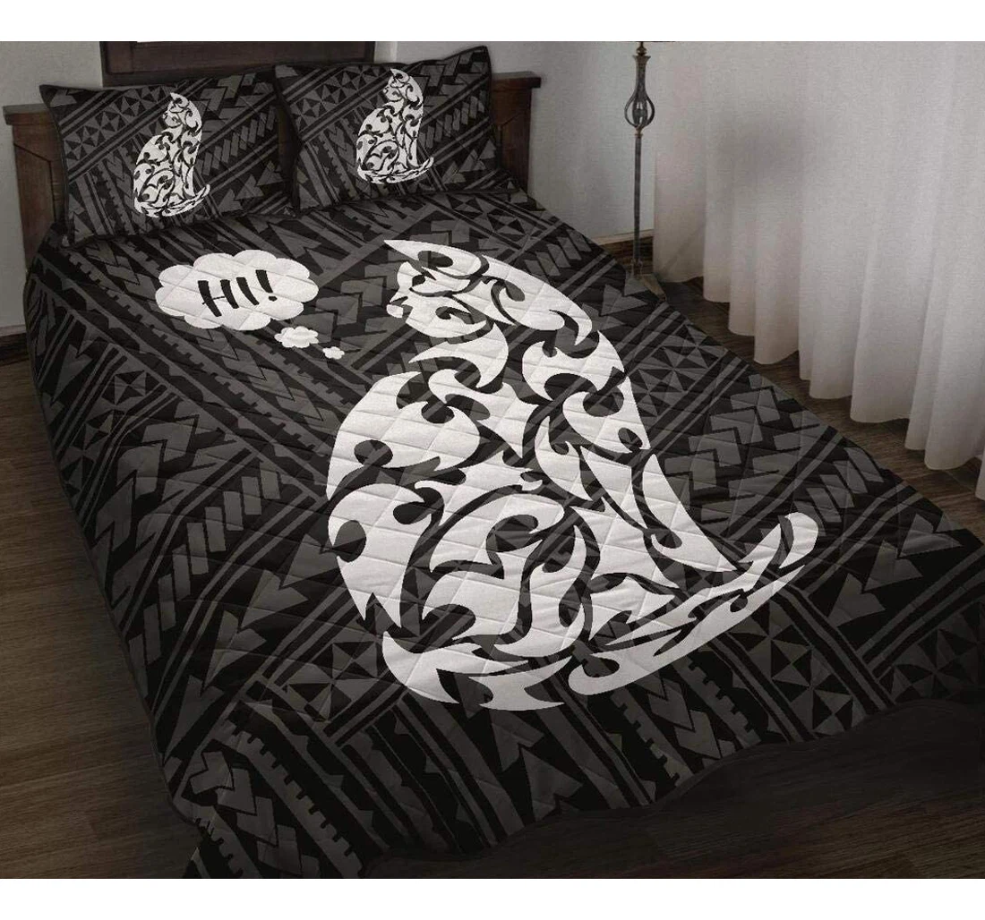 Bedding Set - Personalized Cat Birthday Decorative From Mom Mother Dad Daddy Aunt Included 1 Ultra Soft Duvet Cover or Quilt and 2 Lightweight Breathe Pillowcases