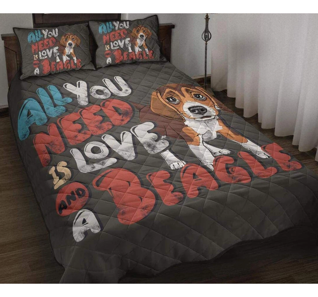 Bedding Set - Personalized Beagle Patrick's Day Birthday To Halloween Included 1 Ultra Soft Duvet Cover or Quilt and 2 Lightweight Breathe Pillowcases