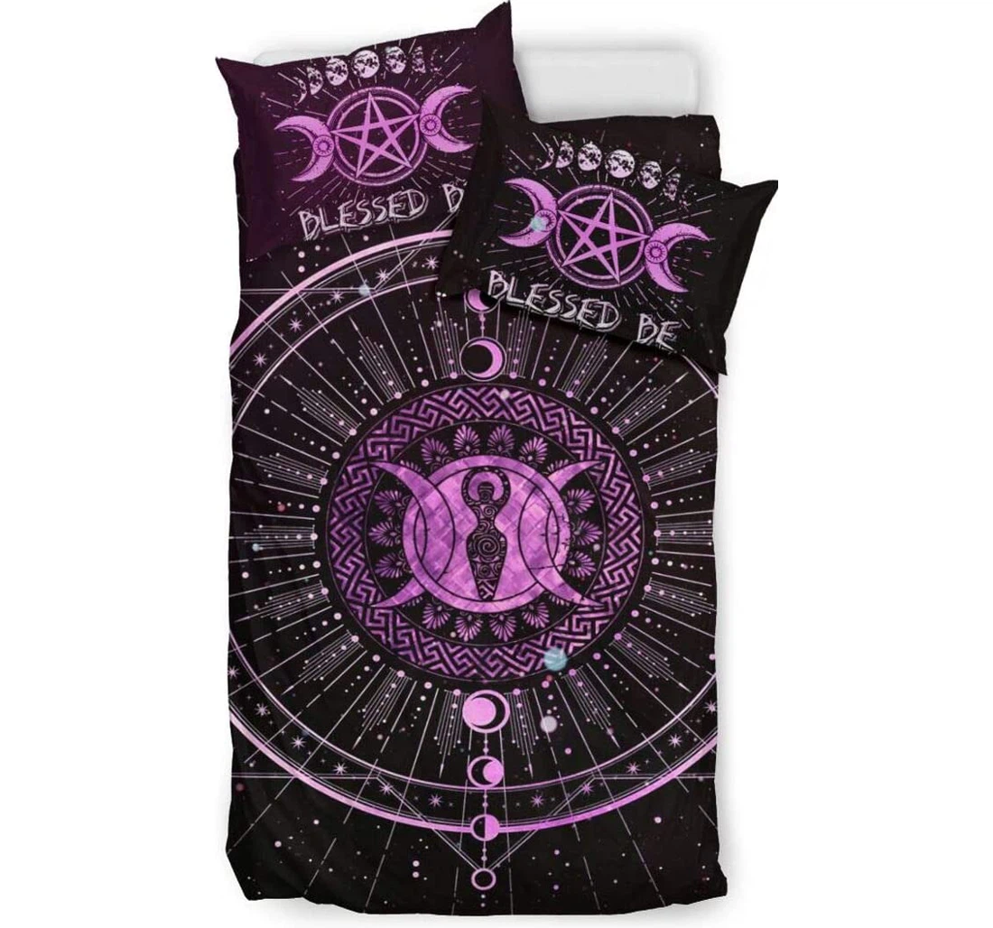 Bedding Set - Triple Goddess Moon Wicca Included 1 Ultra Soft Duvet Cover or Quilt and 2 Lightweight Breathe Pillowcases