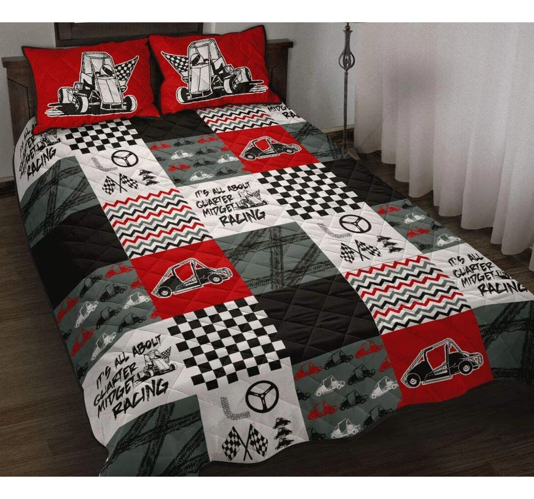 Bedding Set - Quarter Midget New Christmas Birthday Little Decorative Xmas Gifts From Mom Mother Dad Daddy Father Grandma Included 1 Ultra Soft Duvet Cover or Quilt and 2 Lightweight Breathe Pillowcases