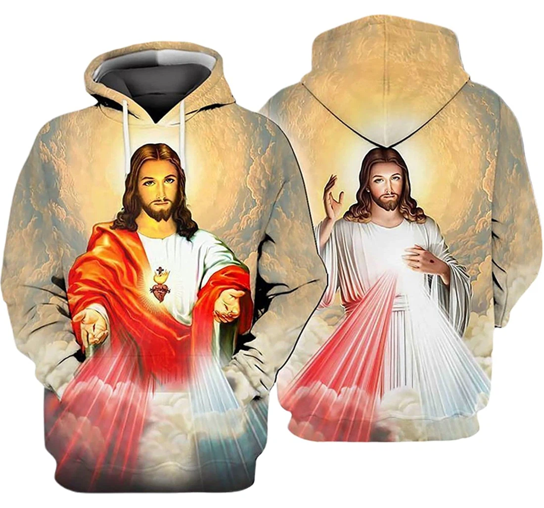 Jesus Bright Paradise And - 3D Printed Pullover Hoodie