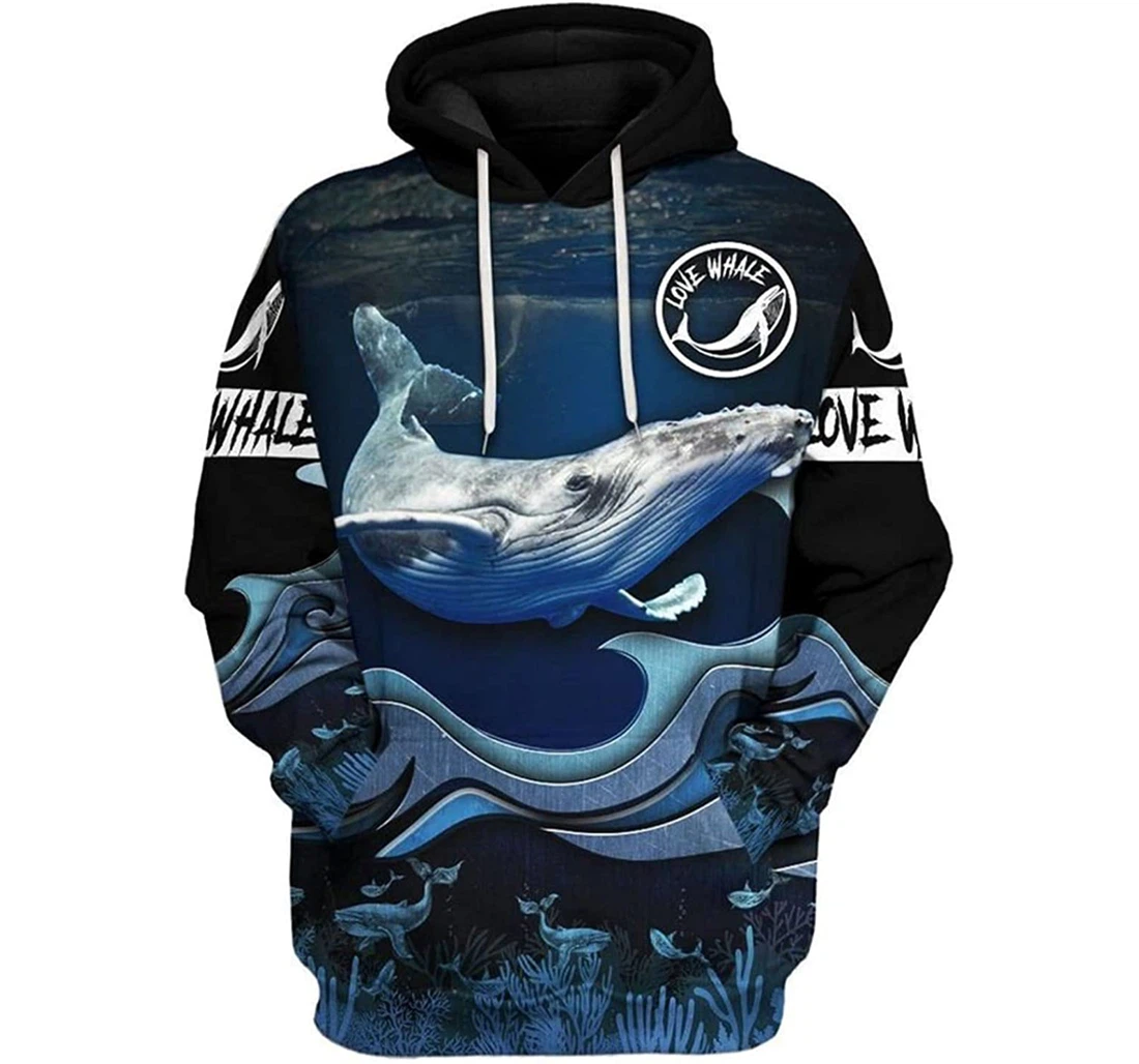 Love Whale Watching And - 3D Printed Pullover Hoodie