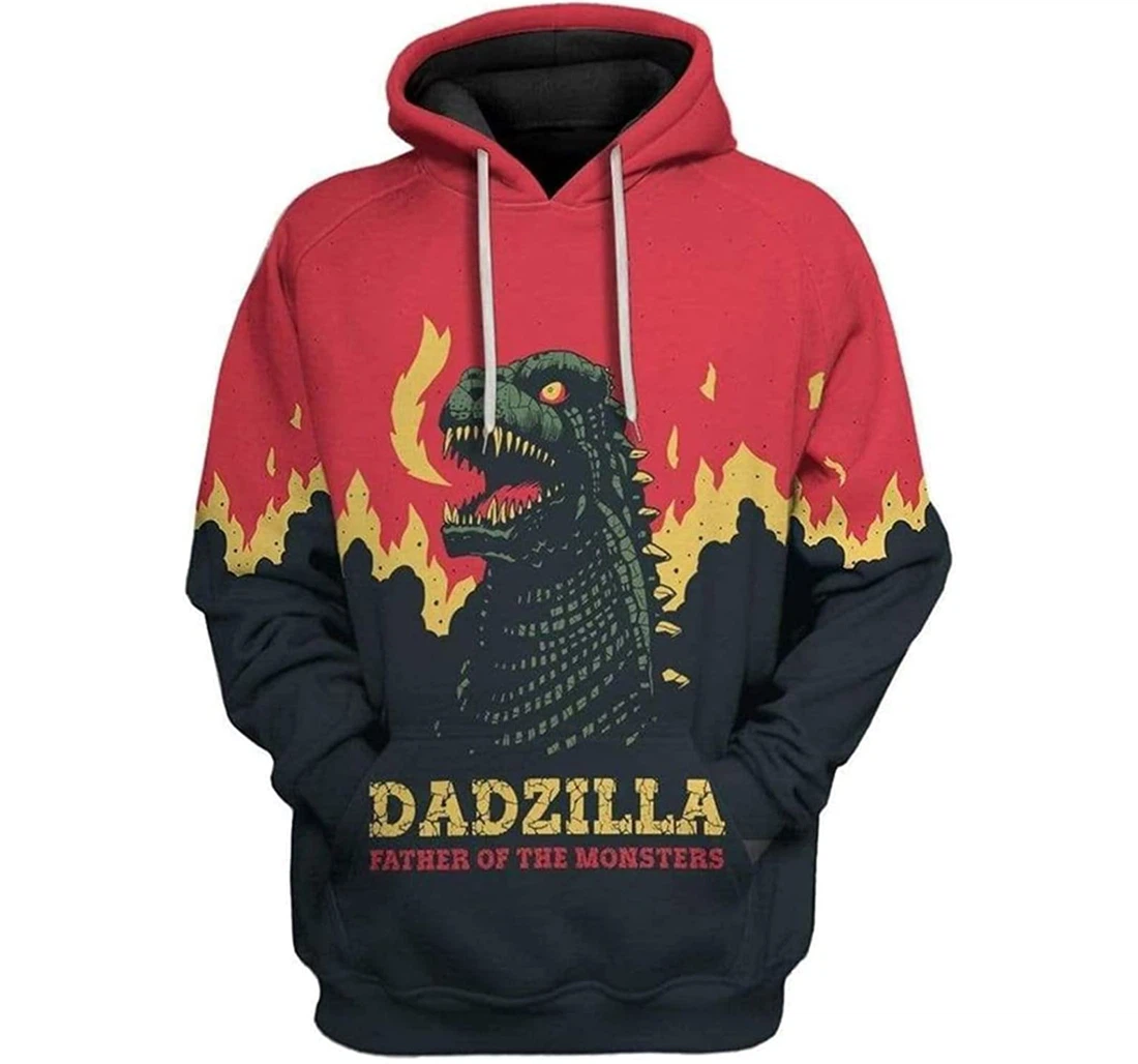 Dinosaur Father Of The Monsters S - And - 3D Printed Pullover Hoodie