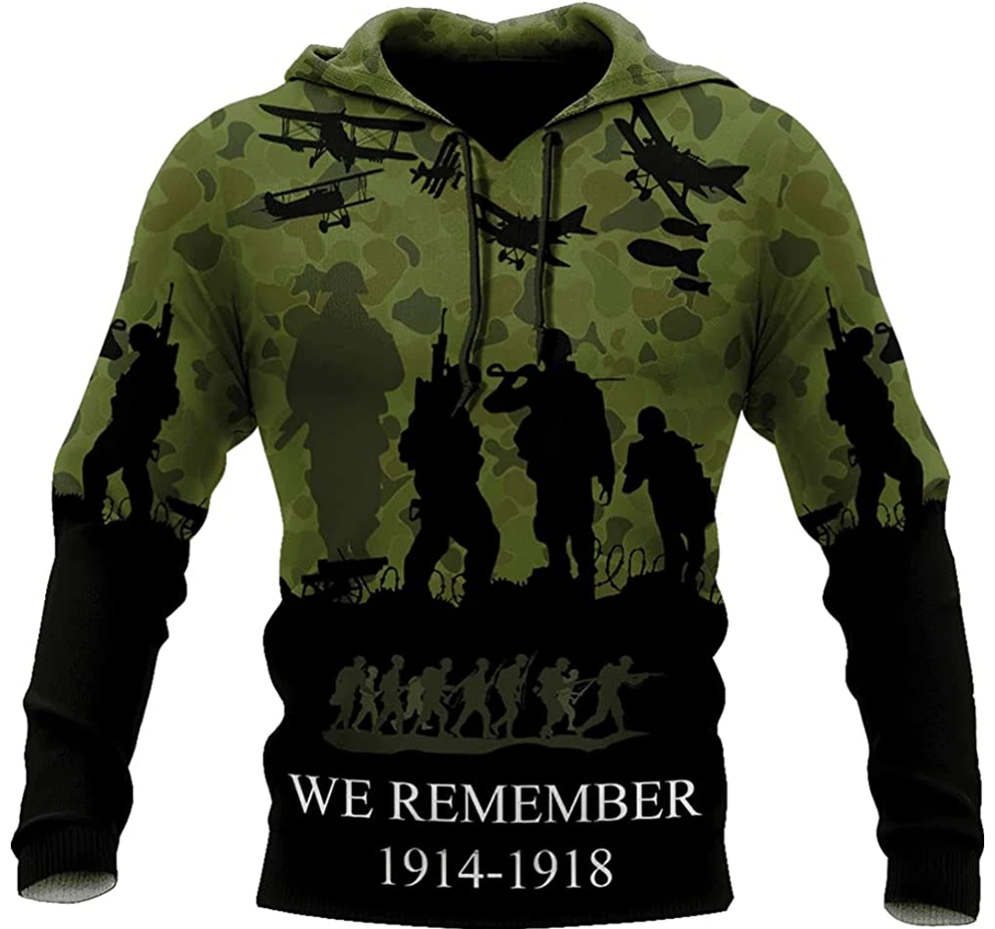 Anzac Day We Remember Camo - 3D Printed Pullover Hoodie