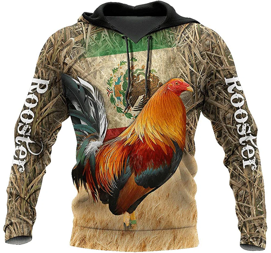 Rooster Beautiful - 3D Printed Pullover Hoodie