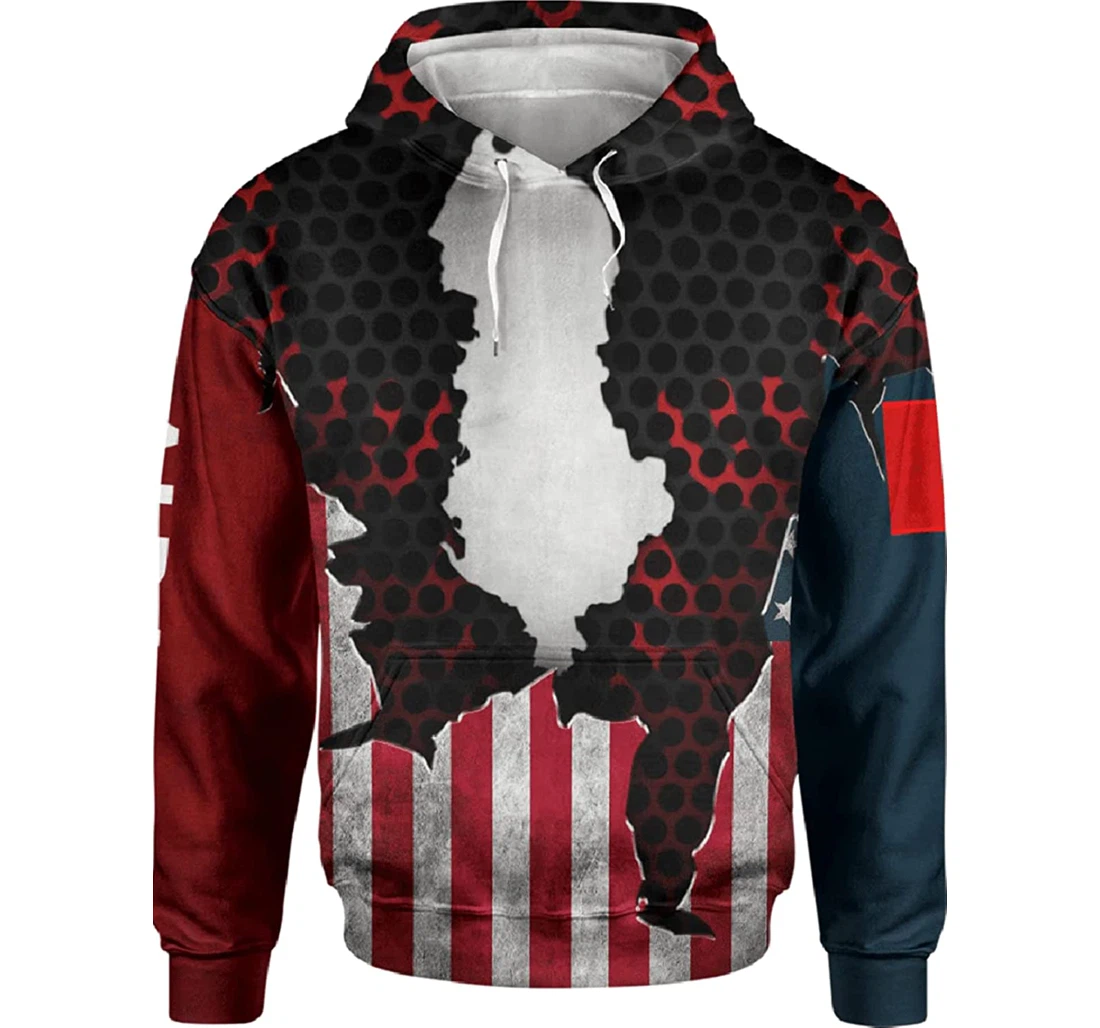 Albania Flag - 3D Printed Pullover Hoodie