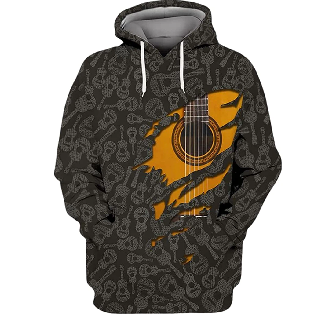 Guitar Music Chords Best Ever - 3D Printed Pullover Hoodie