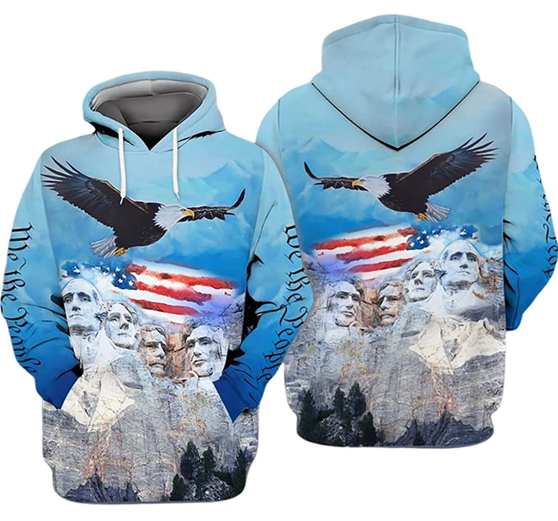 Eagle We The People America - 3D Printed Pullover Hoodie