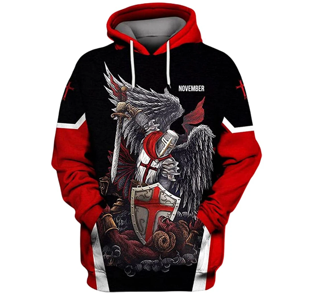 December Knight Warrior 2 - 3D Printed Pullover Hoodie