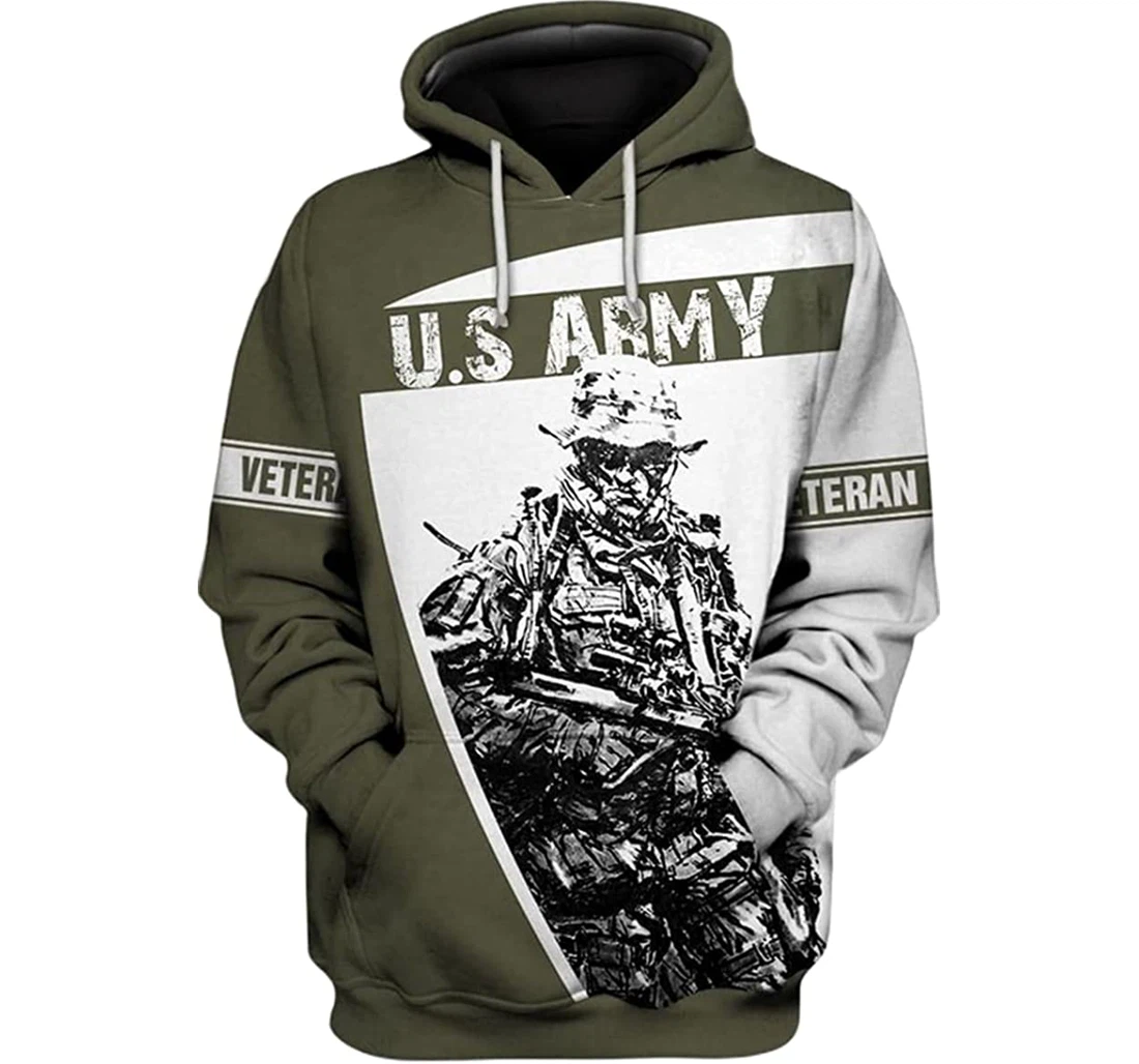 Us Army I Will Fear No Evil - 3D Printed Pullover Hoodie