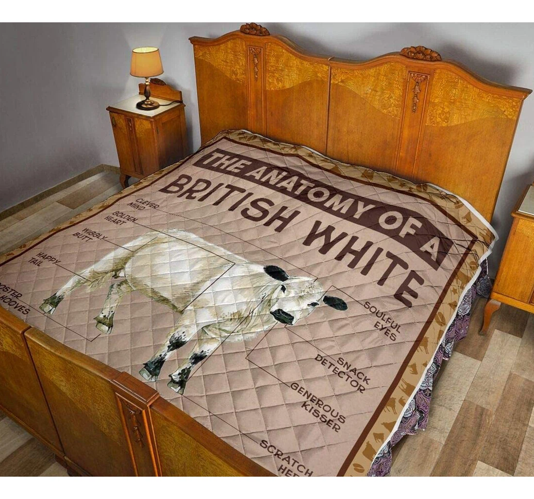 Bedding Set - Personalized Anatomy Of British Whites Your Lovers Birthday Patchwork Wall Hanging Decorate Halloween Xmas Included 1 Ultra Soft Duvet Cover or Quilt and 2 Lightweight Breathe Pillowcases