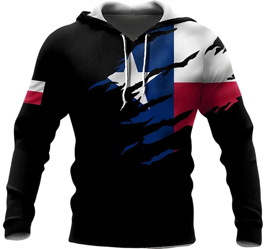 Texas Flag - 3D Printed Pullover Hoodie