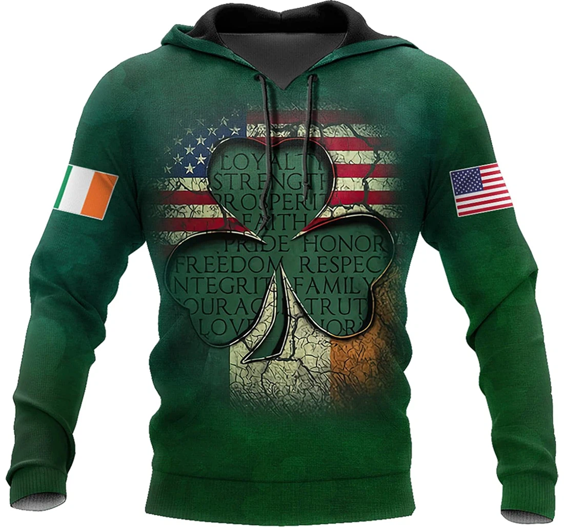 Irish St.patrick Day America S - And - 3D Printed Pullover Hoodie