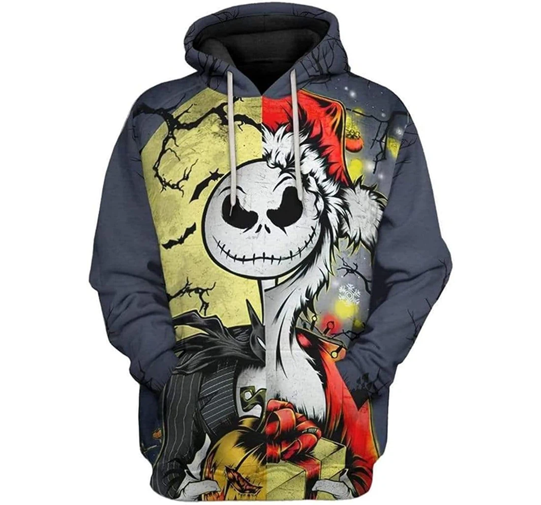 Horror Night Merry Christmas And - 3D Printed Pullover Hoodie