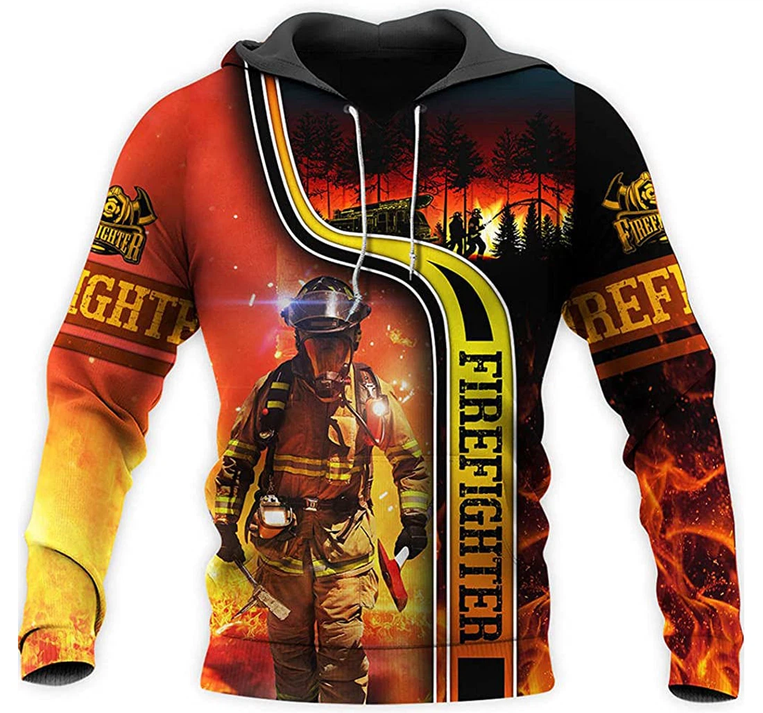 Firefighter Heroes Back The Red - 3D Printed Pullover Hoodie