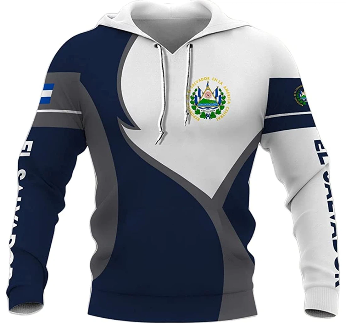 El Salvador Logo Symbol - 3D Printed Pullover Hoodie