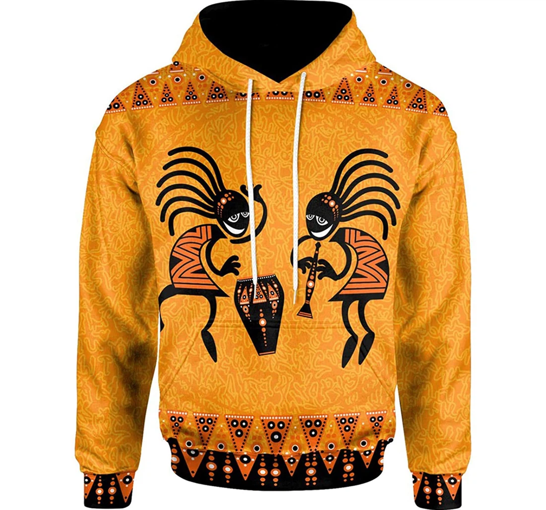 Kokopelli Spirit Of Music Native American And - 3D Printed Pullover Hoodie