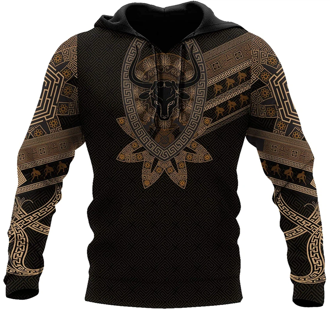 Theseus Minotaur Greek Mythology - 3D Printed Pullover Hoodie