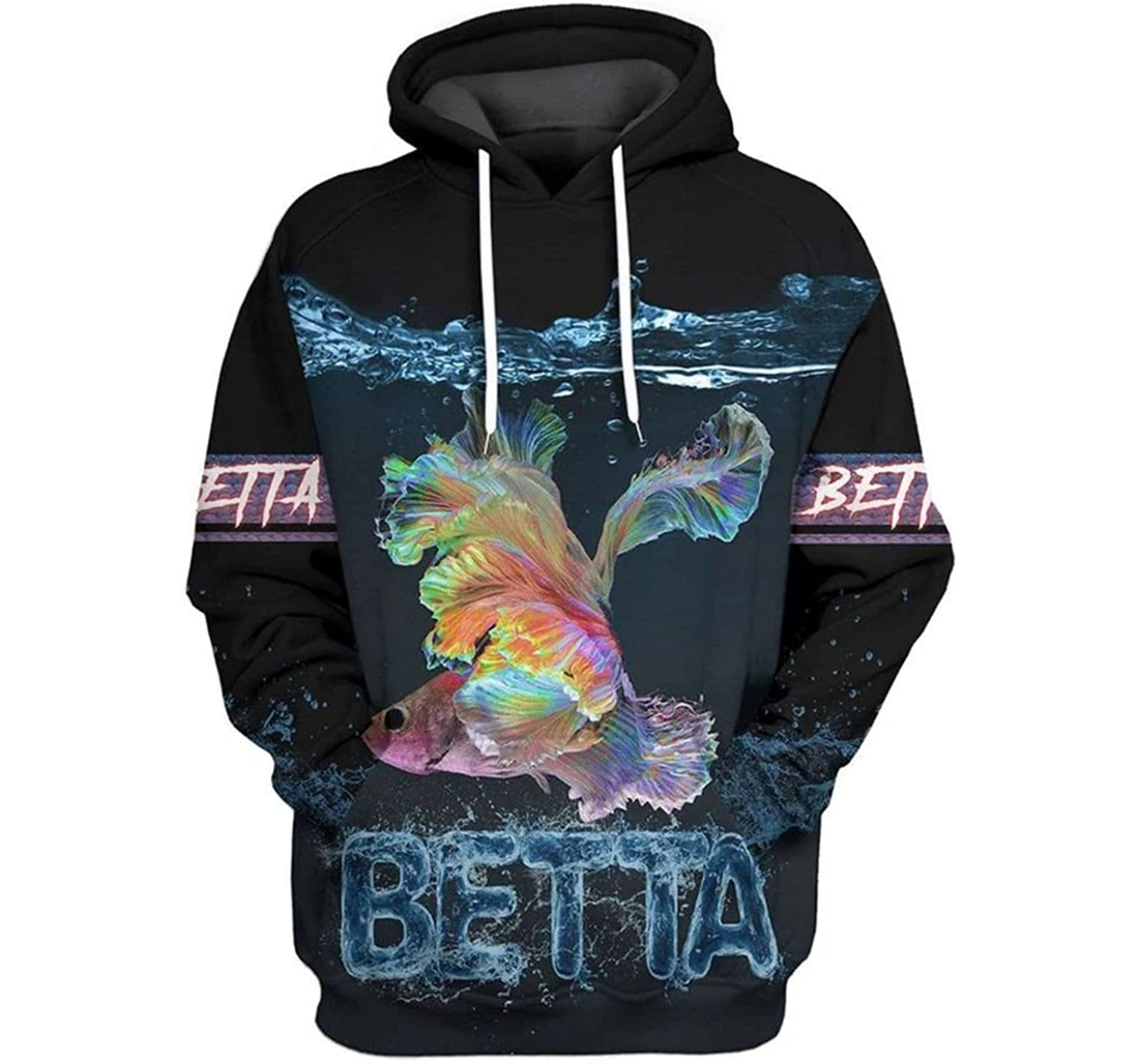 Loving Betta - 3D Printed Pullover Hoodie