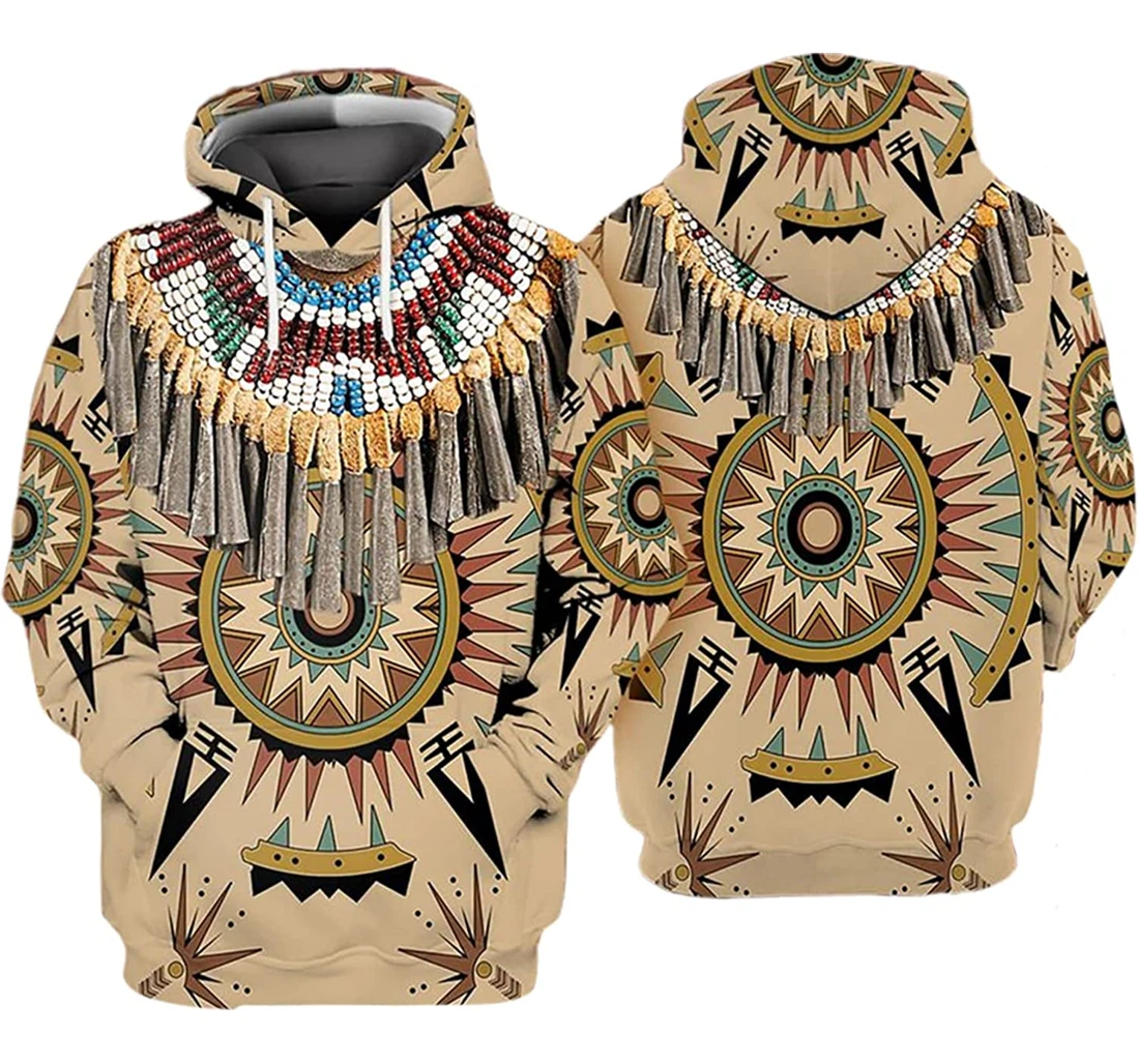 Native Pattern And - 3D Printed Pullover Hoodie