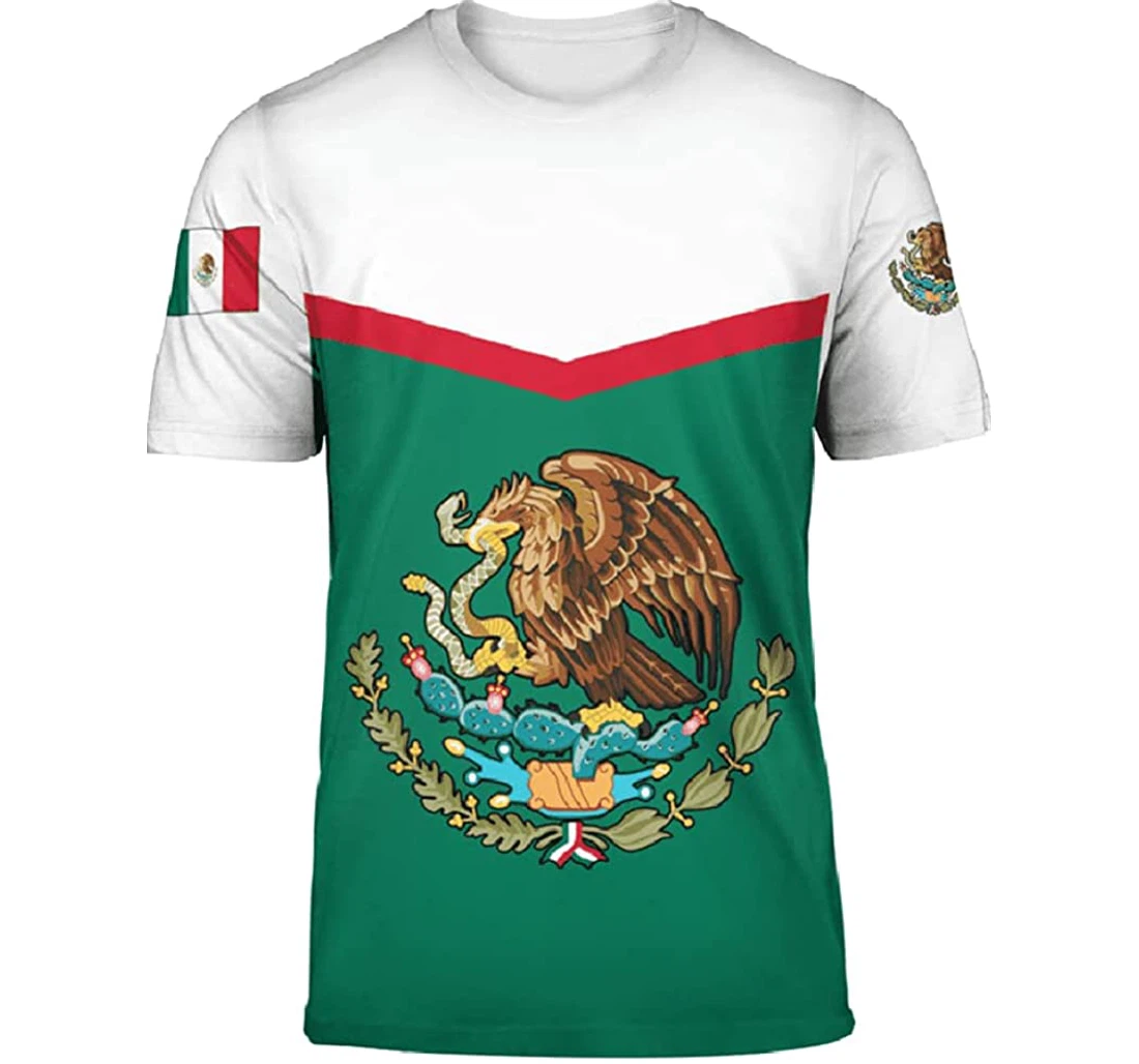 Mexico Flag Pattern World Map - 3D Printed Pullover Hoodie