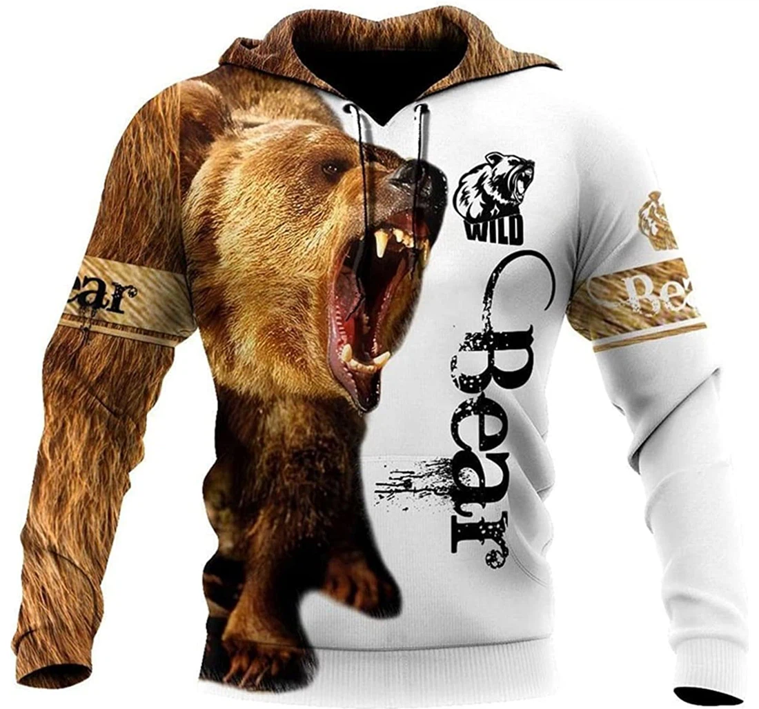 Bear Wild Lover - 3D Printed Pullover Hoodie