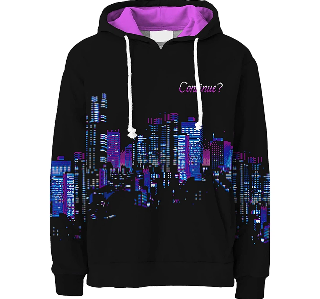 Night City - 3D Printed Pullover Hoodie