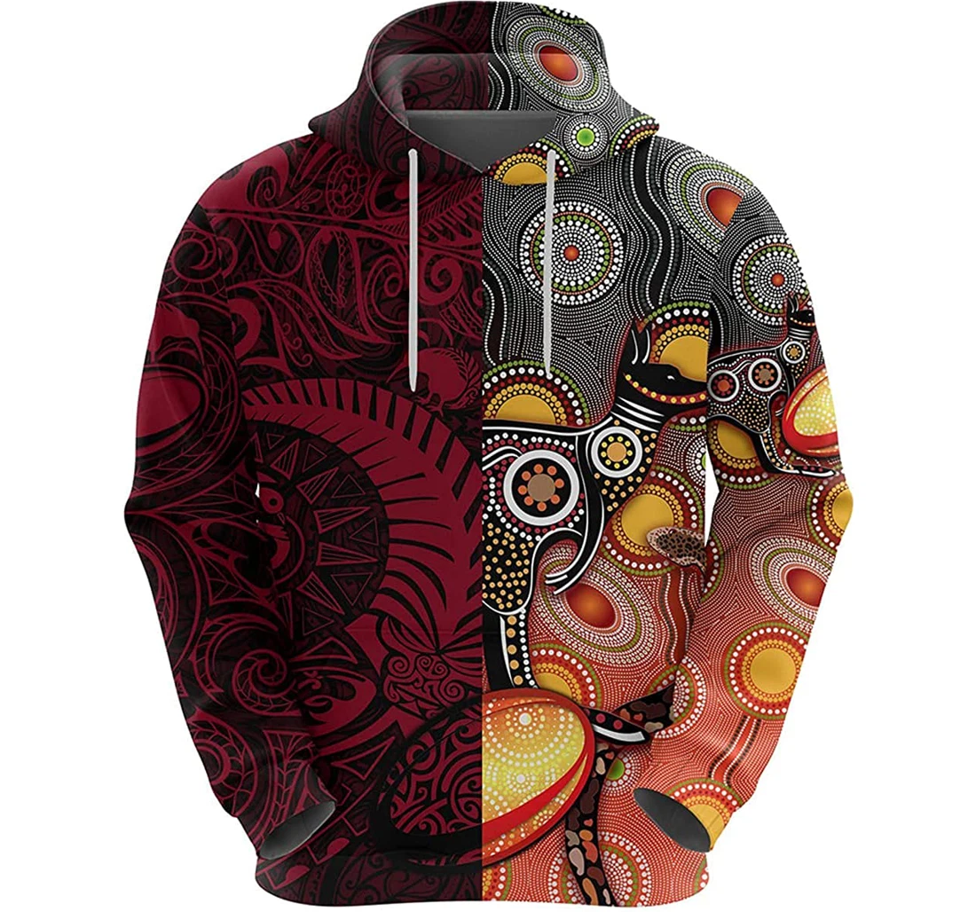 New Zealand Maori Australia Aboriginal We Are Family - 3D Printed Pullover Hoodie