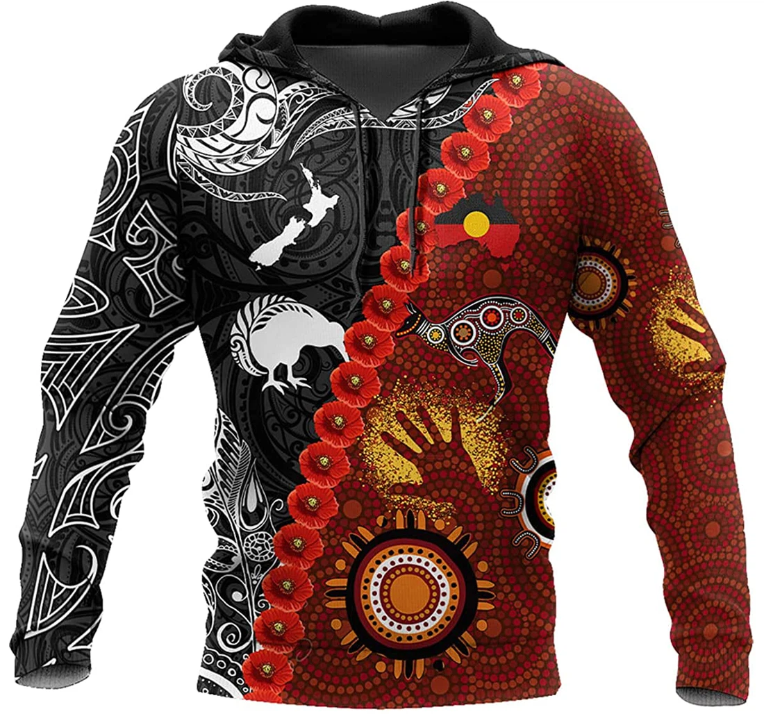 New Zealand Maori Australia Aboriginal We Are Family - 3D Printed Pullover Hoodie