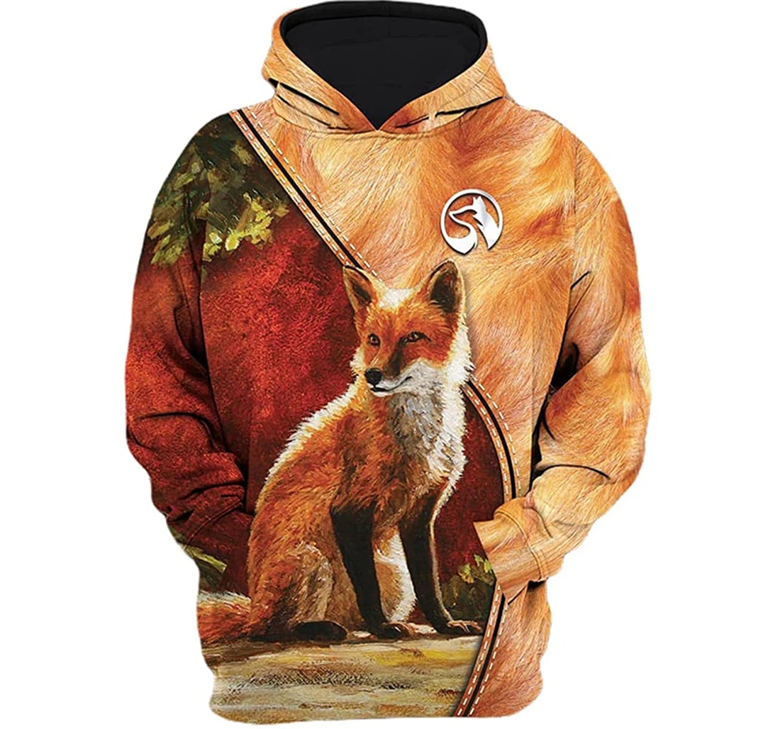 Love Fox Symbol - 3D Printed Pullover Hoodie