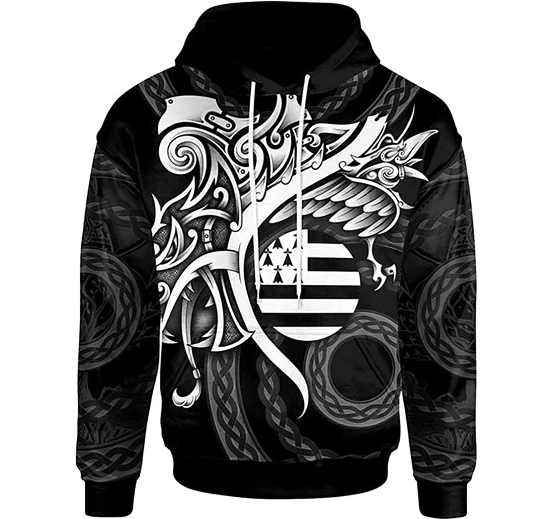 Fury Dragon Celt Brittany Celtic Pattern - 3D Printed T-shirt