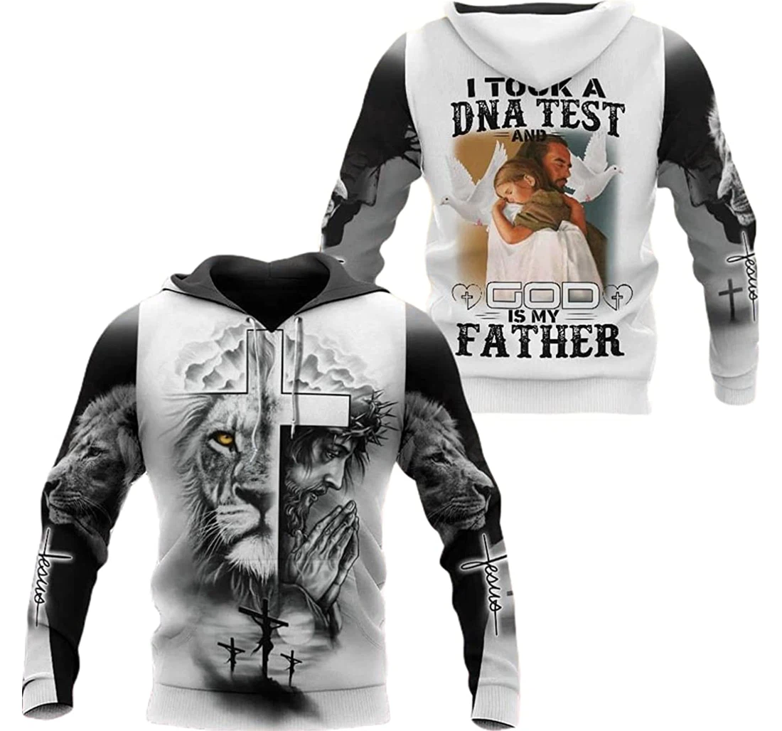 Lion God I Took A Dna Test God Is My Father - 3D Printed Pullover Hoodie
