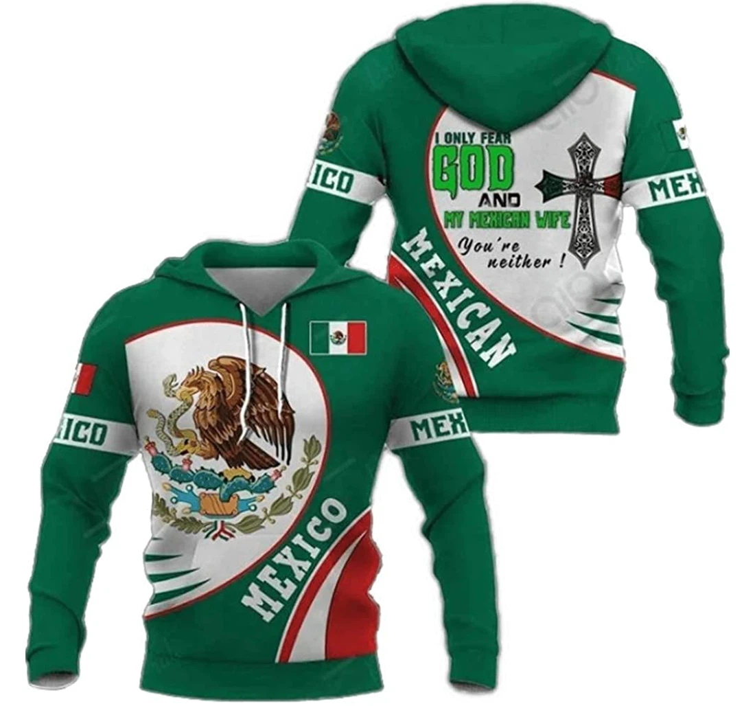 Mexico Jesus Girl Lightweight Premium Sportwear Up - 3D Printed Pullover Hoodie