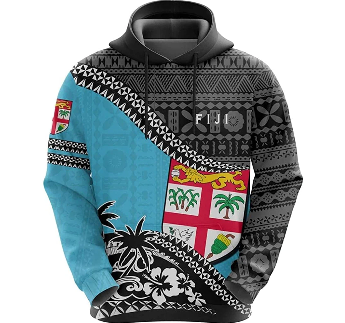 Fiji Fall In The Wave Lightweight Premium Sportwear Up - 3D Printed Pullover Hoodie