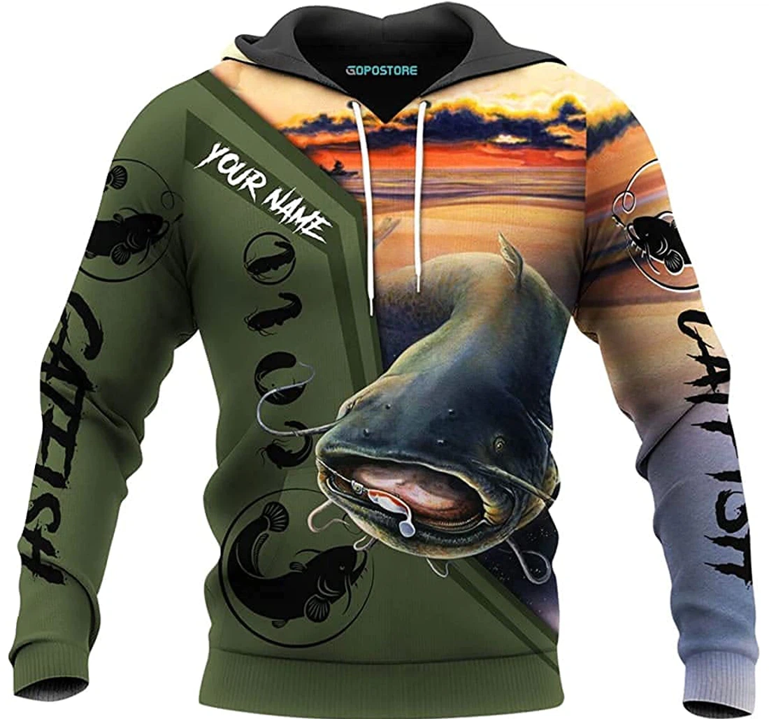 Personalized Catfish Lovers Lightweight Premium Sportwear Up - 3D Printed Pullover Hoodie