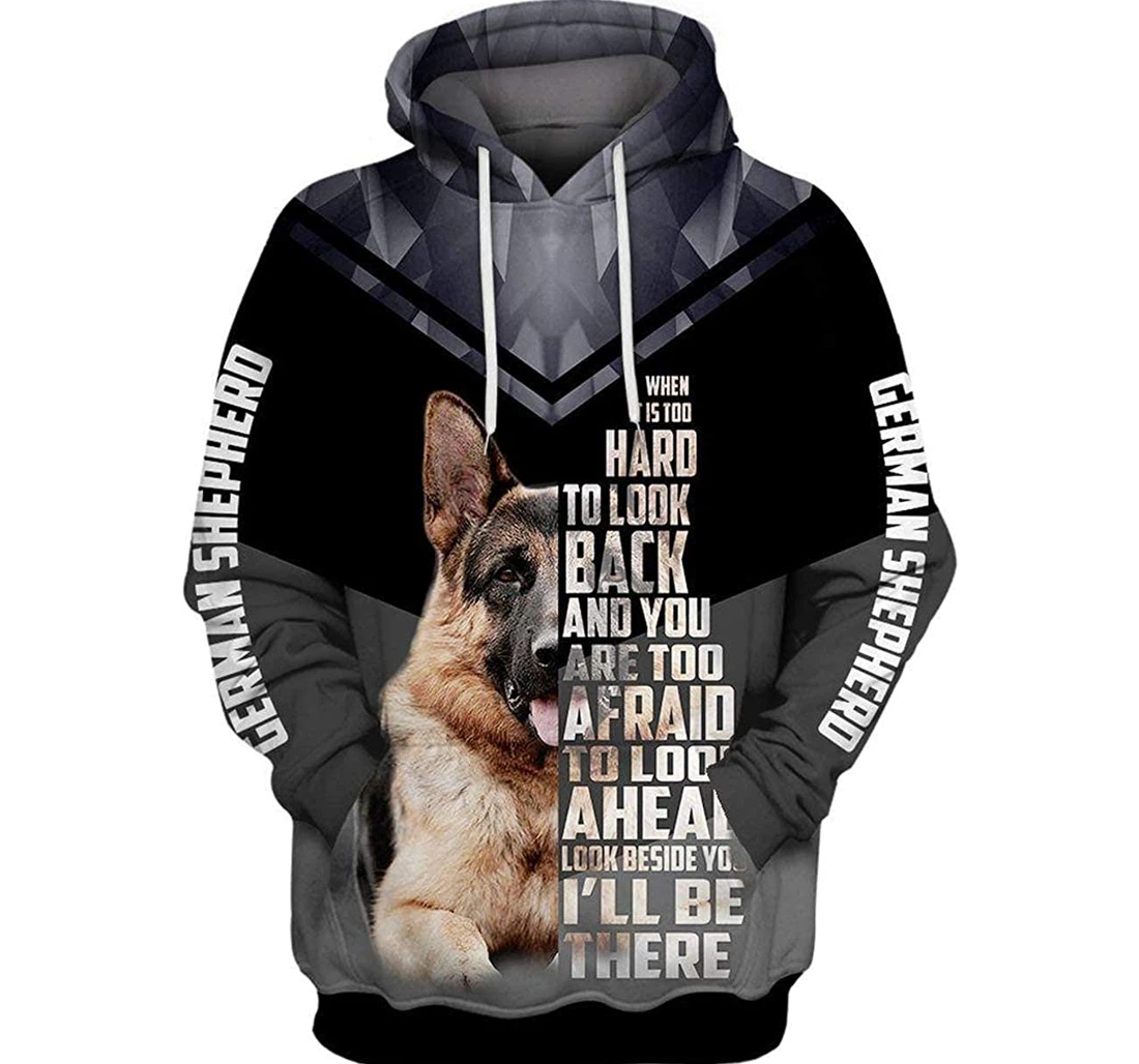 Proud Dog Mom German Shepherd Lightweight Premium Sportwear Up - 3D Printed Pullover Hoodie