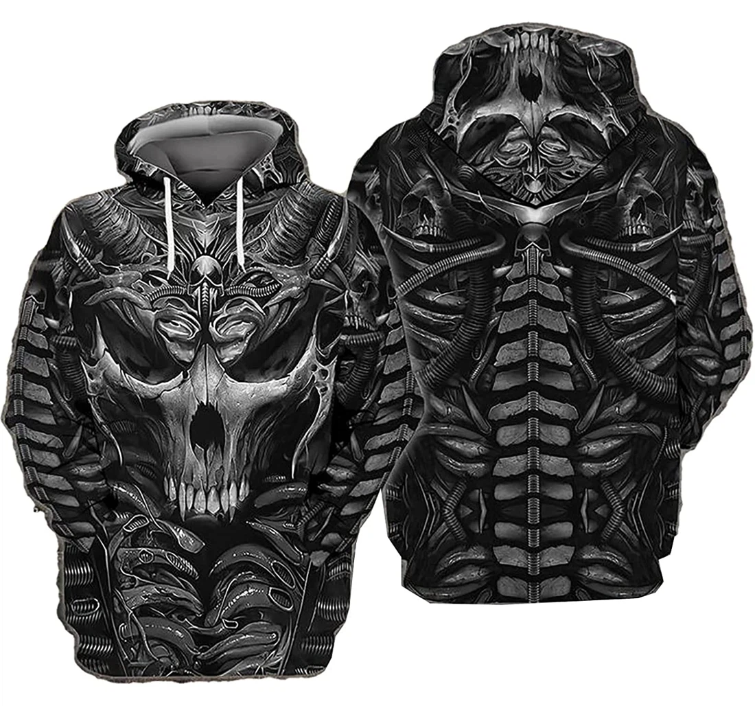 Green Skull Angel Wings Skull Teenagers Lightweight Premium Sportwear Up - 3D Printed Pullover Hoodie