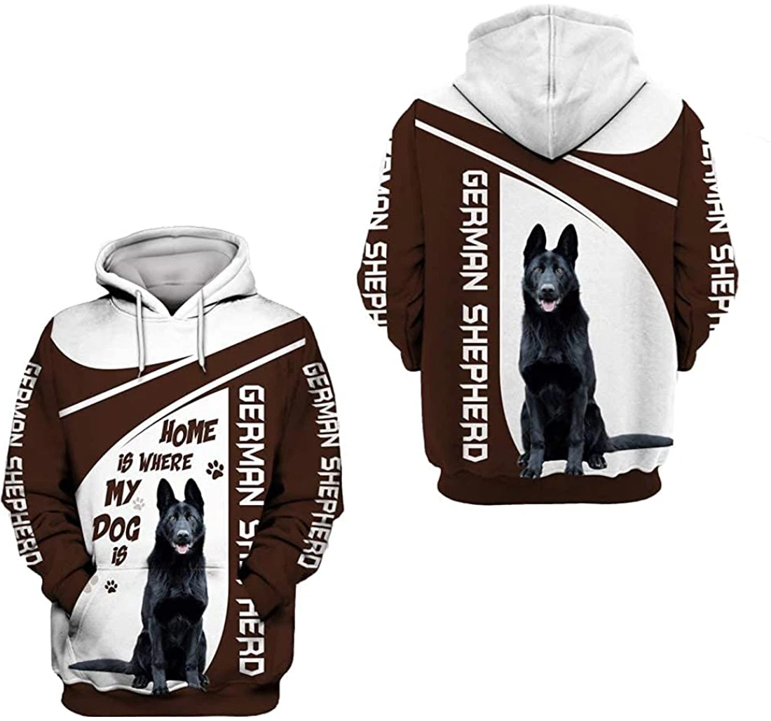 German Shepherd With Slogan Lightweight Premium Sportwear Up - 3D Printed Pullover Hoodie