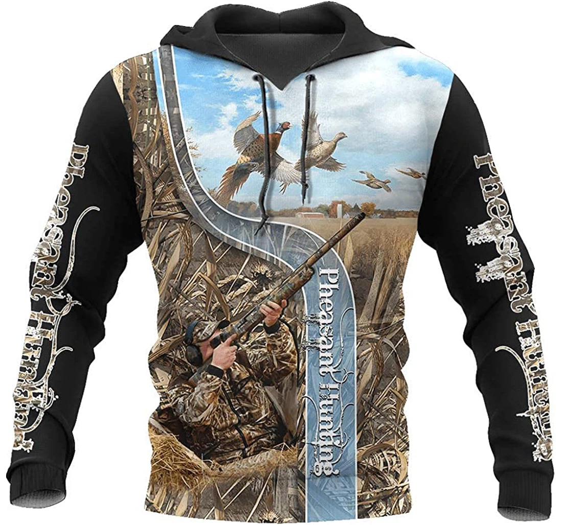 Pheasant Hunting Lovers Lightweight Premium Sportwear Up - 3D Printed Pullover Hoodie