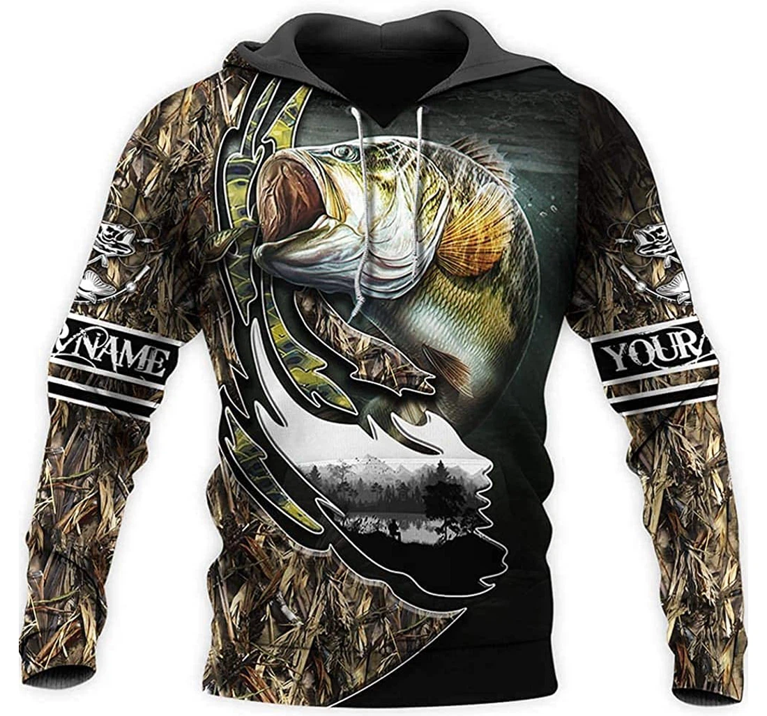 Personalized Name Fishing Lover River Premium Sportwear Up - 3D Printed Pullover Hoodie