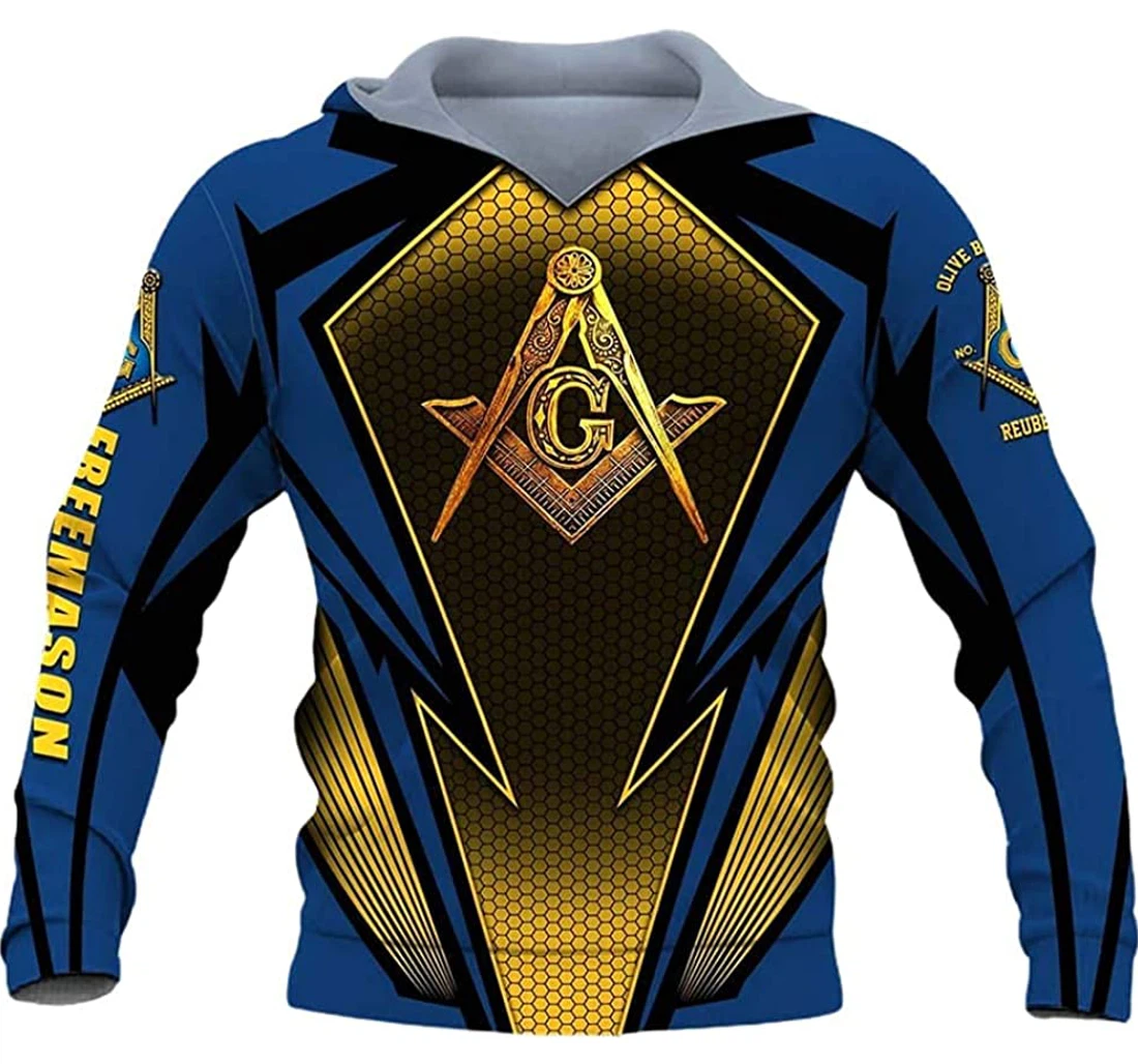 Personalized Name Freemason Costume Premium Sportwear Up - 3D Printed Pullover Hoodie